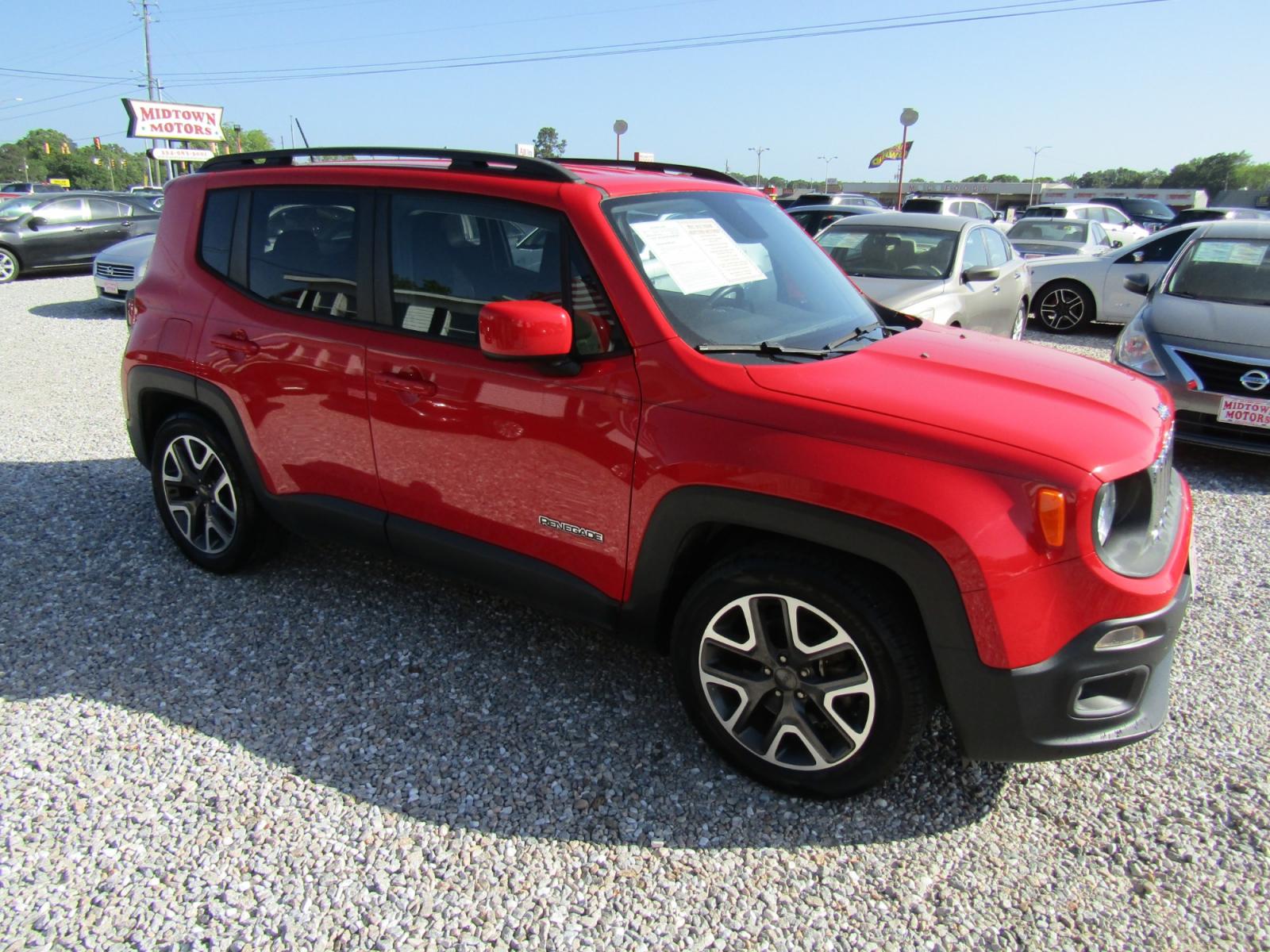 2016 Red /Gray Jeep Renegade Latitude FWD (ZACCJABT0GP) with an 2.4L L4 DOHC 16V engine, Automatic transmission, located at 15016 S Hwy 231, Midland City, AL, 36350, (334) 983-3001, 31.306210, -85.495277 - Photo #0